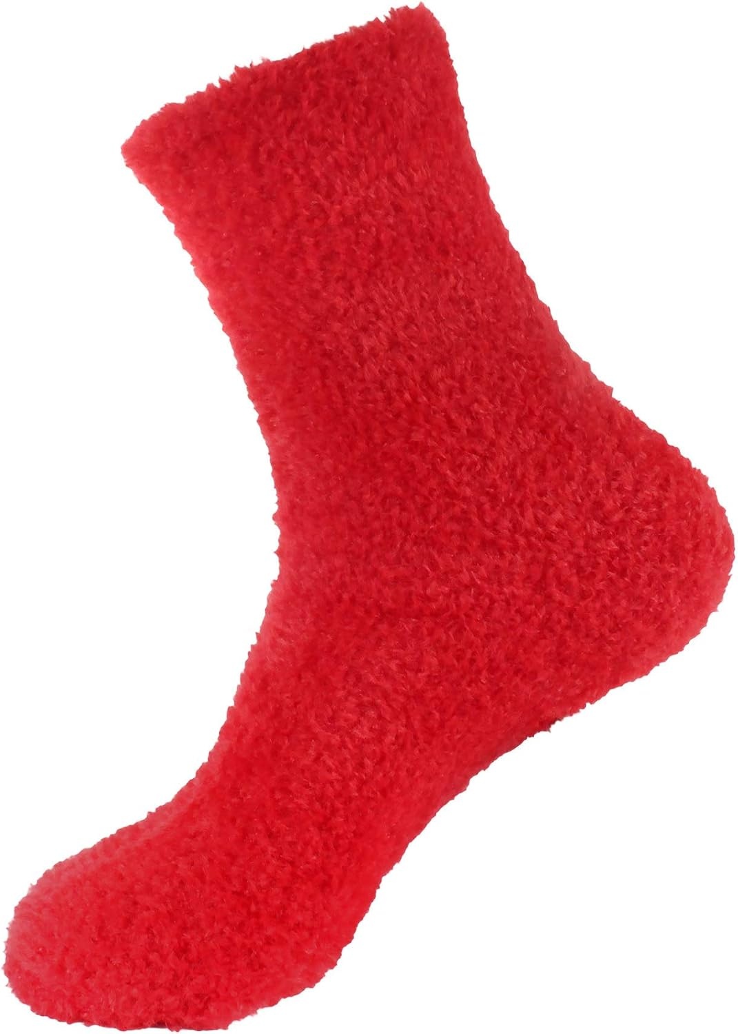 image:imageBambooMN Womens Super Soft and Cozy Feather Light Fuzzy Socks  Multiple Color Options  Two Sizes  Value Packs11  Valentine Red
