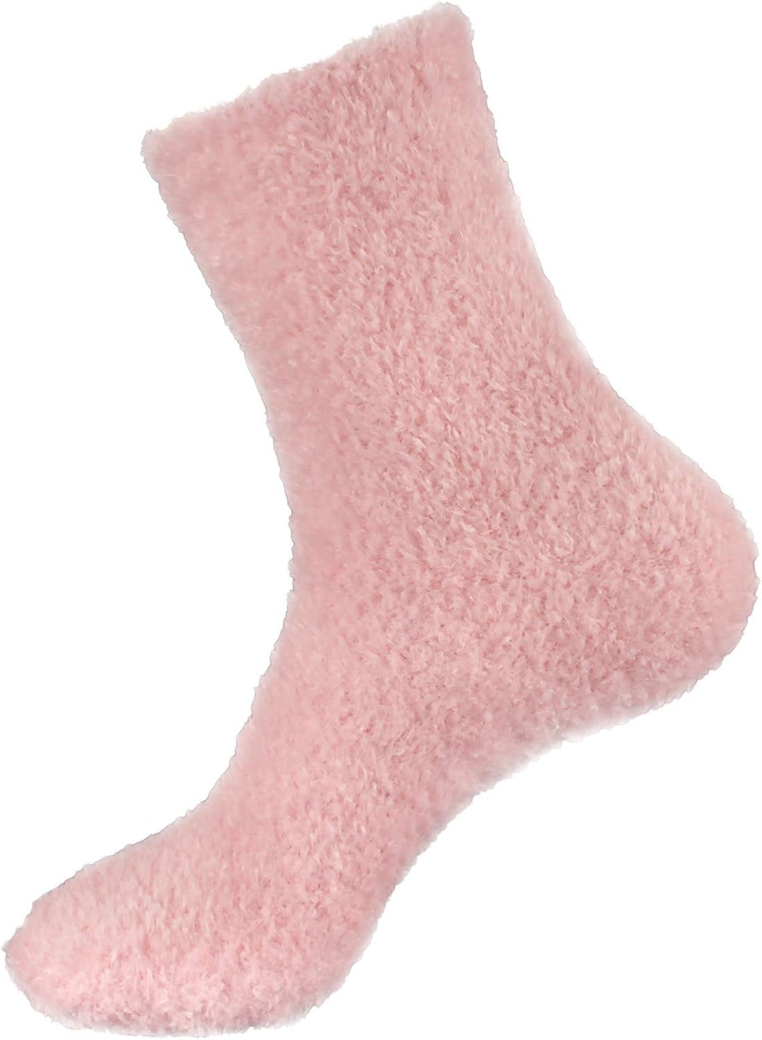 image:imageBambooMN Womens Super Soft and Cozy Feather Light Fuzzy Socks  Multiple Color Options  Two Sizes  Value Packs12  Tinkerbell Pink