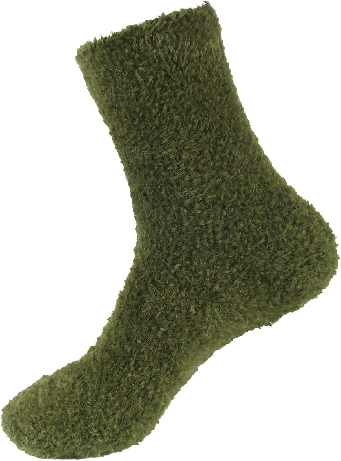 image:imageBambooMN Womens Super Soft and Cozy Feather Light Fuzzy Socks  Multiple Color Options  Two Sizes  Value Packs16  Clover Green