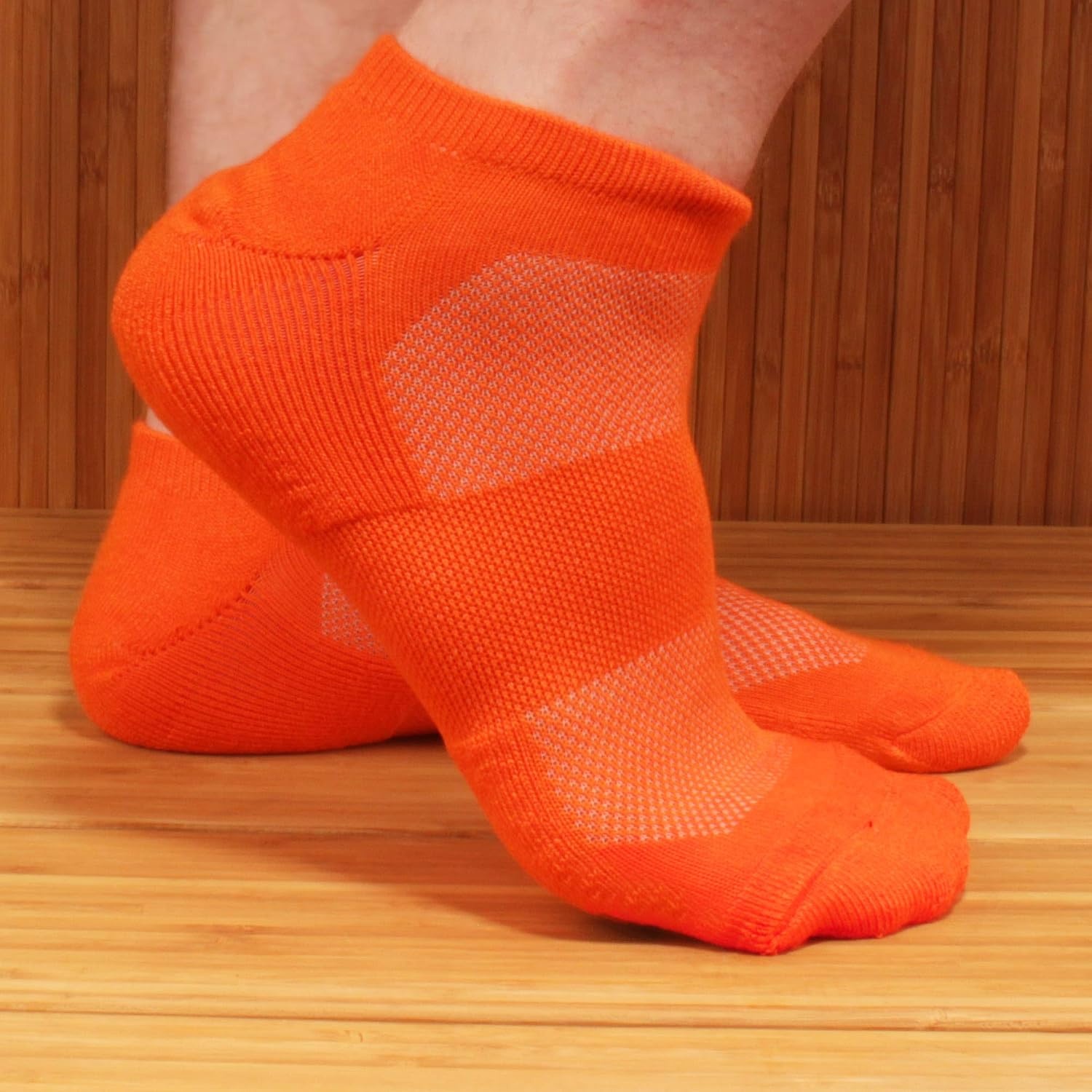 image:imageWomens Rayon from Bamboo Fiber Colored Sports Superior Wicking Athletic Ankle Socks  4 Pair Value Pack09 Orange