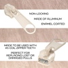 image:image10 Yards 5 Nylon Coil Zipper Tape with 10 Metal Slider Pulls  TanBeige