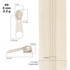 image:image10 Yards 5 Nylon Coil Zipper Tape with 10 Metal Slider Pulls  TanBeige