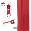 image:image10 Yards 5 Nylon Coil Zipper Tape with 10 Metal Slider Pulls  TanRed