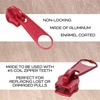 image:image10 Yards 5 Nylon Coil Zipper Tape with 10 Metal Slider Pulls  TanRed