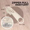 image:image10pcs 5 Metal Zipper Slider Pulls for Coil Teeth  SilverBeige