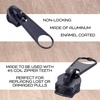 image:image10pcs 5 Metal Zipper Slider Pulls for Coil Teeth  SilverBlack