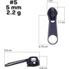 image:image10pcs 5 Metal Zipper Slider Pulls for Coil Teeth  SilverBlue