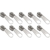 image:image10pcs 5 Metal Zipper Slider Pulls for Coil Teeth  SilverSilver