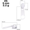 image:image10pcs 5 Metal Zipper Slider Pulls for Coil Teeth  SilverSilver