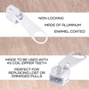 image:image10pcs 5 Metal Zipper Slider Pulls for Coil Teeth  SilverWhite