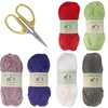 image:image12pc DIY Yarn Knitting Kit Set Tote for Beginners  477 Yards of Yarn Purple