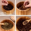 image:imageBamboo Salt Cellar Container Bowl with Lid  Jar for Food Storage  1 BowlCarbonized Brown