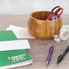 image:imageBamboo Salt Cellar Container Bowl with Lid  Jar for Food Storage  1 BowlCarbonized Brown