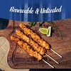 image:imageBambooMN  4mm SharpPoint Multipurpose Food Bamboo Skewers  85 216cm  1000 Pieces1000