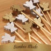 image:imageBambooMN  Angel Holiday Bamboo Picks Skewers for Desserts Appetizers Drinks  39 10cm  Gold Silver  100pcs100