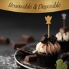 image:imageBambooMN  Angel Holiday Bamboo Picks Skewers for Desserts Appetizers Drinks  39 10cm  Gold Silver  100pcs1000