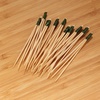 image:imageBambooMN  Bamboo Trident Picks  Brown Wire  for CateBrown Events Holidays Restaurants or Party Supplies  35  1000 PiecesGreen Wire