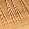 image:imageBambooMN  Bamboo Trident Picks  Brown Wire  for CateBrown Events Holidays Restaurants or Party Supplies  35  1000 PiecesSilver Wire