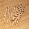 image:imageBambooMN  Bamboo Trident Picks  Brown Wire  for CateBrown Events Holidays Restaurants or Party Supplies  35  1000 PiecesSilver Wire