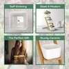 image:imageBambooMN  Ceramic Succulent Pots  3 Pots  Square  with Bamboo Stand  White  351