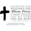 image:imageBambooMN  Custom Laser Engraved Baptism Plaque  79 x 55 x 075  Fear not I have Redeemed You  HorizontalFear Not  Large Cross