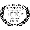 image:imageBambooMN  Custom Laser Engraved Memorial Plaque  79 x 55 x 075  Laurel WreathLaurel Wreath