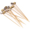 image:imageBambooMN  Holiday 6Point Star Bamboo Picks Skewers for Fruit Sandwiches Cocktails  59 15cm  Gold Silver  100pcsGold  Silver