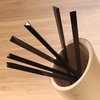 image:imageBambooMN  Triangular Prism Plastic Fruit Appetizer Cocktail Pick 35 9cm  Clear  300 PiecesBlack