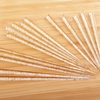 image:imageBambooMN  Triangular Prism Plastic Fruit Appetizer Cocktail Pick 35 9cm  Clear  300 PiecesGold Glitter