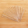 image:imageBambooMN  Triangular Prism Plastic Fruit Appetizer Cocktail Pick 35 9cm  Clear  300 PiecesGold Glitter