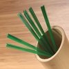 image:imageBambooMN  Triangular Prism Plastic Fruit Appetizer Cocktail Pick 35 9cm  Clear  300 PiecesGreen