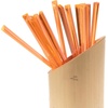image:imageBambooMN  Triangular Prism Plastic Fruit Appetizer Cocktail Pick 35 9cm  Clear  300 PiecesOrange