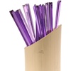 image:imageBambooMN  Triangular Prism Plastic Fruit Appetizer Cocktail Pick 35 9cm  Clear  300 PiecesPurple