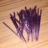 image:imageBambooMN  Triangular Prism Plastic Fruit Appetizer Cocktail Pick 35 9cm  Clear  300 PiecesPurple
