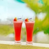 image:imageBambooMN  Triangular Prism Plastic Fruit Appetizer Cocktail Pick 35 9cm  Clear  300 PiecesPurple