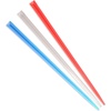image:imageBambooMN  Triangular Prism Plastic Fruit Appetizer Cocktail Pick 35 9cm  Clear  300 PiecesRed  Clear  Blue