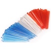 image:imageBambooMN  Triangular Prism Plastic Fruit Appetizer Cocktail Pick 35 9cm  Clear  300 PiecesRed  Clear  Blue