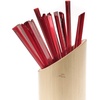image:imageBambooMN  Triangular Prism Plastic Fruit Appetizer Cocktail Pick 35 9cm  Clear  300 PiecesRed