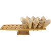 image:imageBambooMN 10 Inch Natural Bamboo Crescent Food Cone Display Tamaki Stand for Restaurants Catered Events Party or Buffets Holds up to 5 ConesOblong