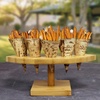 image:imageBambooMN 13 x 49 x 35 Natural Bamboo Straight Multi Level Food Cone Display Tamaki Stand for Restaurants Catered Events Party or Buffets Holds up to 12 Cones  10 PiecesCrescent