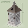 image:imageBambooMN 15 Decorative Wooden Farmhouse Lanterns  Large Rustic Lantern Candle Holders for Outdoor and Home  Brushed SageBrushed Blue