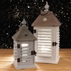 image:imageBambooMN 15 Decorative Wooden Farmhouse Lanterns  Large Rustic Lantern Candle Holders for Outdoor and Home  Brushed SageBrushed Eggshell