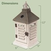 image:imageBambooMN 15 Decorative Wooden Farmhouse Lanterns  Large Rustic Lantern Candle Holders for Outdoor and Home  Brushed SageBrushed Grey