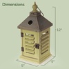 image:imageBambooMN 15 Decorative Wooden Farmhouse Lanterns  Large Rustic Lantern Candle Holders for Outdoor and Home  Brushed SageBrushed Sage