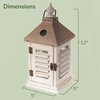 image:imageBambooMN 15 Decorative Wooden Farmhouse Lanterns  Large Rustic Lantern Candle Holders for Outdoor and Home  Brushed SageBrushed Tan