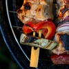 image:imageBambooMN 18mm Wide Bamboo Double Prong Fondue Sticks Barbecue Grilling Kabob Skewers 95 Long 100 Pieces100