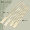 image:imageBambooMN 18mm Wide Bamboo Double Prong Fondue Sticks Barbecue Grilling Kabob Skewers 95 Long 100 Pieces100