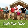 image:imageBambooMN 24 x 40 Inch Natural Premium Reusable Burlap Jute Potato Sack Running Race Bags for Party Storage or Gardening 4 Pieces