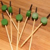 image:imageBambooMN 35 Decorative Green Bead Bamboo Appetizer and Hors DOeuvre Skewer Picks  300 Pieces27 Green Circle