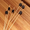 image:imageBambooMN 35 Decorative Green Bead Bamboo Appetizer and Hors DOeuvre Skewer Picks  300 Pieces35 Black Circle
